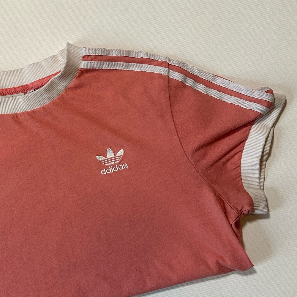 Adidas Pink Crew Ringer Tee - Picture 6 of 6